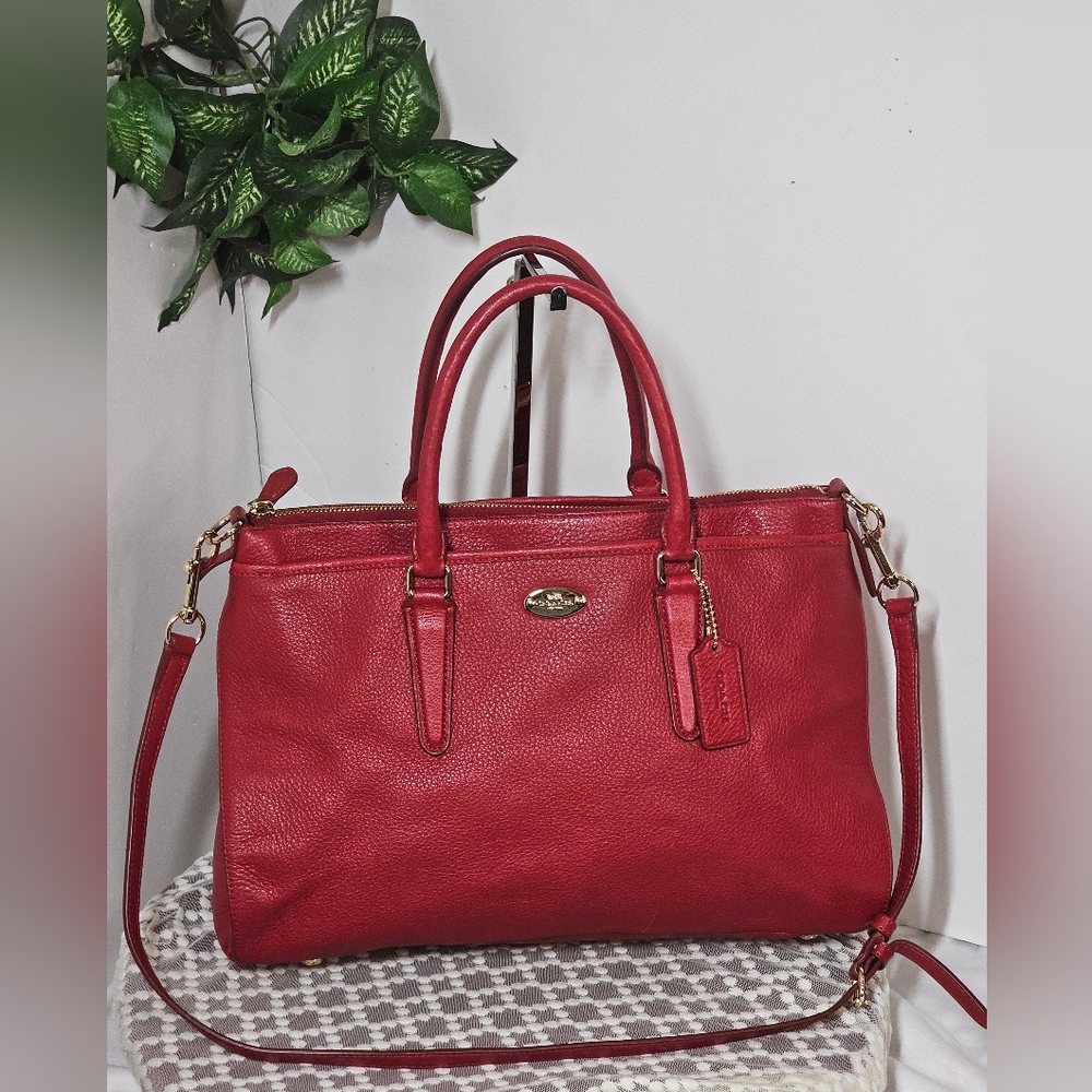 EUC Coach Morgan Satchel Pebble leather Shoulder/Crossbody bag) - Picture 3 of 14
